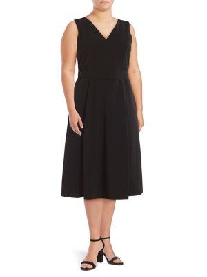 Calvin Klein Plus Sleeveless V-neck Dress