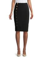 Ivanka Trump Button Side Pencil Skirt