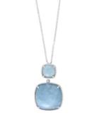 Effy 925 Sterling Silver And Milky Aquamarine Pendant Necklace