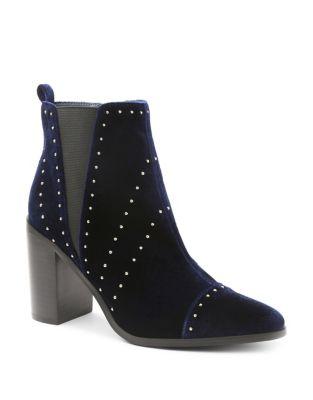 Kensie Delanie Velvet Studded Booties