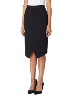 Tahari Arthur S. Levine Petite Faux Wrap Pencil Skirt