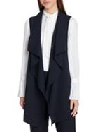 Tahari Arthur S. Levine Drape-front Pinstripe Vest