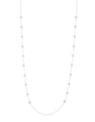 Anne Klein Pearl Fireball Long Necklace