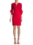 Elie Tahari Ruffled-sleeve Sheath Dress