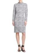Donna Karan Long Sleeve Knit Sheath Dress