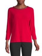 Calvin Klein Braided Neckline Top
