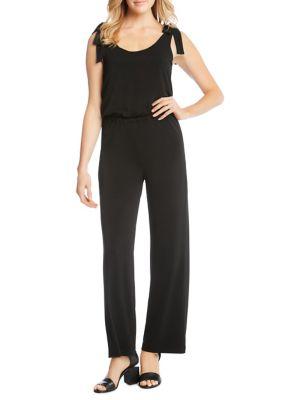 Karen Kane Tied-strap Crepe Jumpsuit