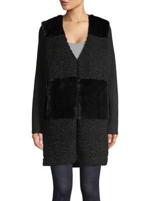 Ivanka Trump Faux-fur Blocked Cardigan