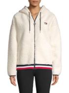Tommy Hilfiger Performance Hooded Faux Shearling Zip Jacket