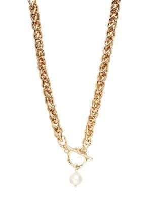 Design Lab Goldtone & Faux-pearl Chain Necklace
