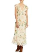 Polo Ralph Lauren Floral-print Silk Maxidress