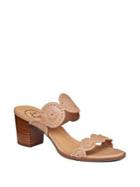 Jack Rogers Lorelai Whipstitch Stacked Heel Sandals