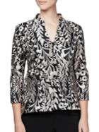 Alex Evenings Embroidered High-low Jacket