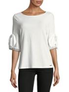 Ivanka Trump Bow Bell-sleeve Top
