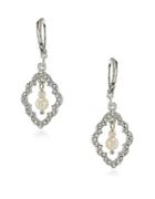 Carolee Icing On The Cake Cubic Zirconia & 3mm-4mm Faux Pearl Drop Earrings