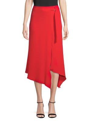 Miss Selfridge Cutout Wrap Midi Skirt