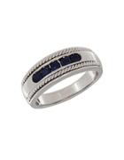 Lord & Taylor Sapphire And 14k White Gold Ring