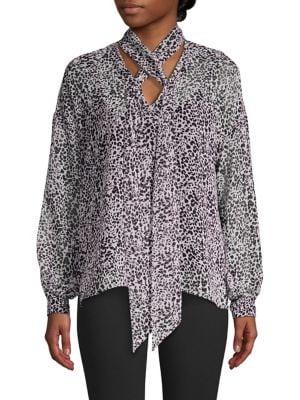 Bailey 44 Snake Eyes Chiffon Print Blouse