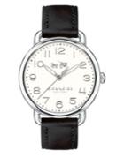 Coach Ludlow Delancey Stainless Steel And Leather-strap Analog Watch