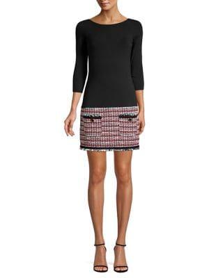 Bailey 44 Three-quarter Sleeve Tweed Sheath Dress
