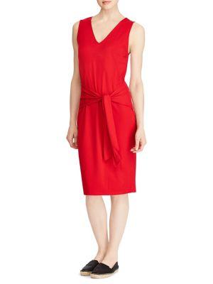 Lauren Ralph Lauren Tie-front Sleeveless Knee-length Dress