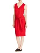 Lauren Ralph Lauren Tie-front Sleeveless Knee-length Dress