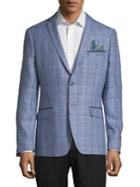 Tallia Orange The Mason Fit Windowpane Linen Sportcoat