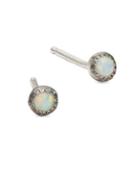 Moonpi Jewelry Opal Sterling Silver Stud Earrings