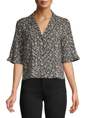Miss Selfridge Ditsy Print Button-down Shirt