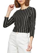 Miss Selfridge Smart Striped Long-sleeve Top