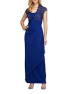 Alex Evenings Ruched Wrap-front Gown