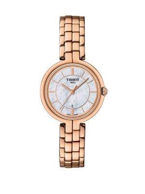 Tissot T-lady Flamingo Stainless Steel Bracelet Watch