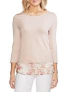 Vince Camuto Oasis Bloom Floral Overlay Top