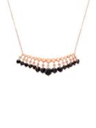 Lord & Taylor Dangling Black Crystal Necklace