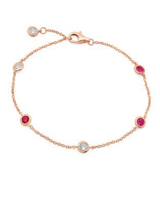 Crislu Precious Strands Crystal And Sterling Silver Bezel Bracelet