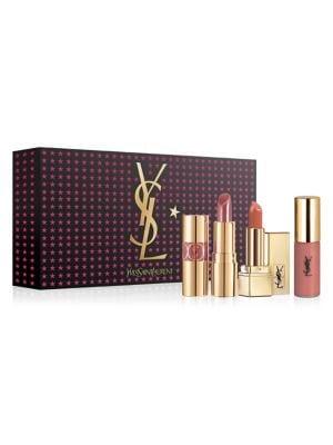 Yves Saint Laurent Mini Lip Wardrobe 3-piece Holiday Set