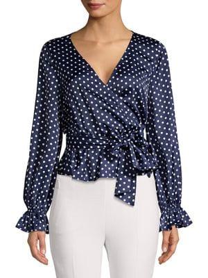 Finders Cherrybomb Whisper Polka Dot Satin Top