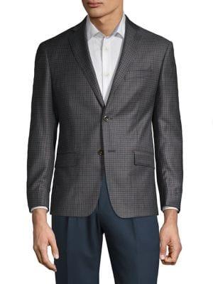 Michael Kors Check Wool Blazer