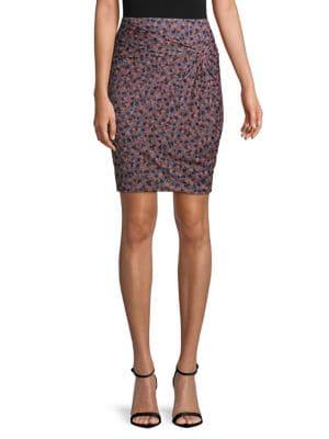 1.state Ditsy Drift Ruched Floral Skirt
