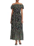 Lauren Ralph Lauren Floral Off-the-shoulder Maxi Dress