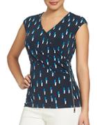 Chaus Nautical Breeze Harbor Geometric Wrap Top