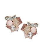 Design Lab Lord & Taylor Crystal-embellished Cluster Earrings