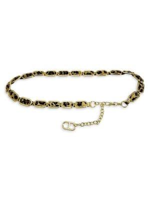 Fashion Focus Leopard Printed Faux-fur Slider Belt