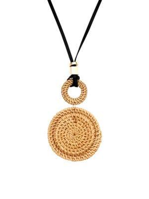Design Lab Goldtone Disc Pendant Necklace