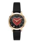Karl Lagerfeld Paris Camille Heart Leather-strap Watch