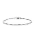 Lord & Taylor 925 Sterling Silver & Swarovski Crystal Tennis Bracelet