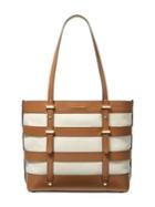 Michael Michael Kors Large Marie Cotton-leather Cage Tote