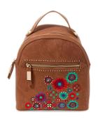 Steve Madden Embroidered Zipped Backpack