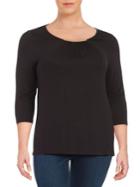 Lord & Taylor Bar-accented Knit Top