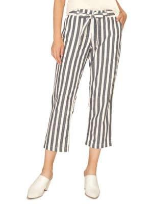 Sanctuary Sasha Striped Cotton Cropped Pants